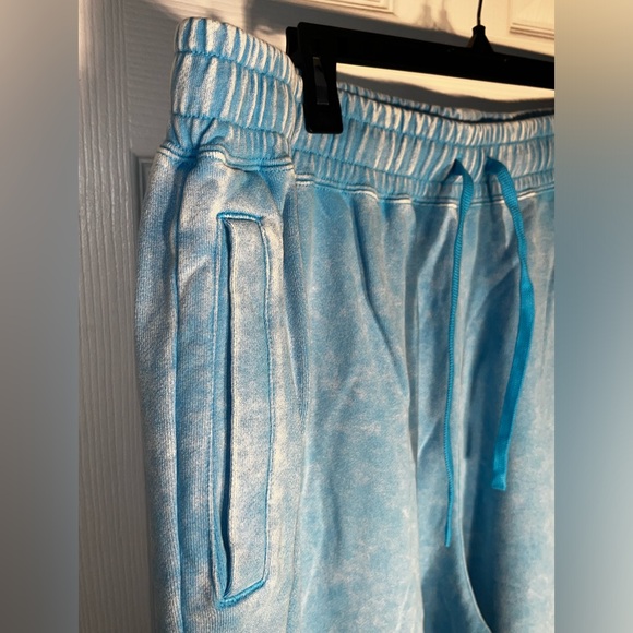 $97.50 Women’s 2X Jordan Flight Washed Fleece Pants Dark Powder Blue Loose Fit - Picture 8 of 14